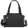 imageKipling Womens Elysia Bag Lightweight Multicompartment Magnetic Snap Pockets Shoulder Crossbody Bag Black Noir 115 L X 9 H X 5 D USBlack Noir
