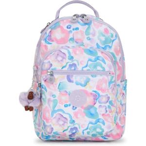 imageKipling Womens Seoul 15quot Laptop Backpack Durable Roomy with Padded Shoulder Straps BuiltIn Protective SleeveAqua Flowers