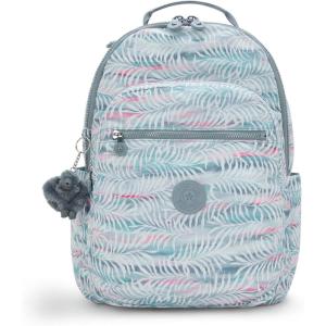 imageKipling Womens Seoul 15quot Laptop Backpack Durable Roomy with Padded Shoulder Straps BuiltIn Protective SleevePalmtree Leaves