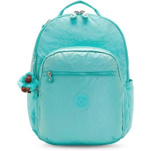 imageKipling Womens Seoul 15quot Laptop Backpack Durable Roomy with Padded Shoulder Straps BuiltIn Protective SleeveSeagreen Met Bl