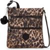 imageKipling Womens Keiko Crossbody Mini Bag Lightweight Adjustable Purse Durable Shoulder SlingWild Leopard