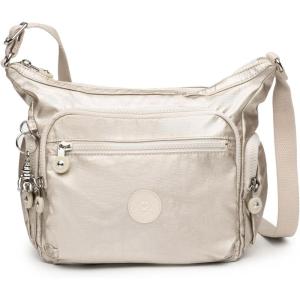 imageKIPLING KIPLING Womens Gabbie Small Crossbody Lightweight Everyday Purse Casual Shoulder BagGold Cloud Metal