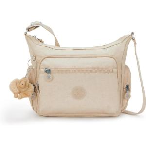 imageKIPLING KIPLING Womens Gabbie Small Crossbody Lightweight Everyday Purse Casual Shoulder BagSparkled Beige