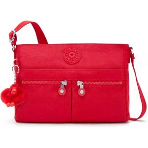 imageKipling Womens New Angie Crossbody Handbag Lightweight Crossbody Bag Nylon Travel BagRed Rouge