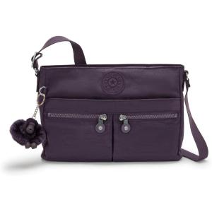 imageKipling Womens New Angie Crossbody Handbag Lightweight Crossbody Bag Nylon Travel BagUltimate Plum
