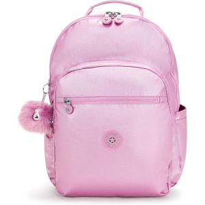 imageKipling Womens Seoul Extra Large 17 Laptop Backpack Durable Roomy with Padded Shoulder Straps BagSweet Hibiscus Metallic