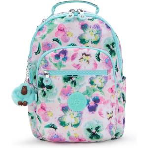 imageKipling Womens Seoul Extra Large Bts 17quot Laptop Backpack Durable Roomy with Padded Shoulder Straps BuiltIn Protective SleeveAqua Blossom