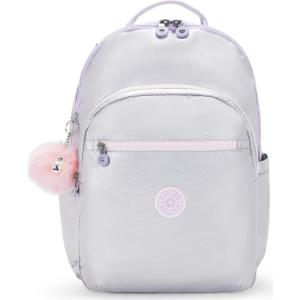 imageKipling Womens Seoul Extra Large Bts 17quot Laptop Backpack Durable Roomy with Padded Shoulder Straps BuiltIn Protective SleeveSilver Glow Met