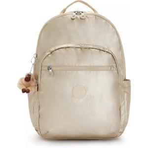 imageKipling Womens Seoul Extra Large Bts 17quot Laptop Backpack Durable Roomy with Padded Shoulder Straps BuiltIn Protective SleeveStarry Gold Metallic