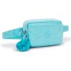 imageKipling Womens Abanu Multi Crossbody Bag Lightweight Adjustable Waist Pack with MultiCompartment Zip PocketsDeepest Aqua