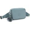 imageKipling Womens Abanu Multi Crossbody Bag Lightweight Adjustable Waist Pack with MultiCompartment Zip PocketsRelaxed Grey
