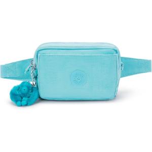 imageKipling Womens Abanu Multi Crossbody Bag Lightweight Adjustable Waist Pack with MultiCompartment Zip PocketsDeepest Aqua