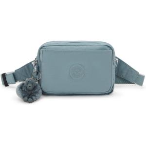 imageKipling Womens Abanu Multi Crossbody Bag Lightweight Adjustable Waist Pack with MultiCompartment Zip PocketsRelaxed Grey