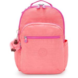 imageKipling Womens Seoul 15quot Laptop Backpack Durable Roomy with Padded Shoulder Straps BuiltIn Protective SleevePink Burst