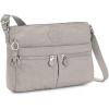 imageKIPLING KIPLING Womens New Angie Handbag Lightweight Crossbody Nylon Travel BagGrey Gris