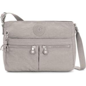 imageKIPLING KIPLING Womens New Angie Handbag Lightweight Crossbody Nylon Travel BagGrey Gris