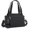 imageKipling Womens Elysia Crossbody Bag Lightweight MultiCompartment Magnetic Snap Pockets Shoulder BagBlack Noir